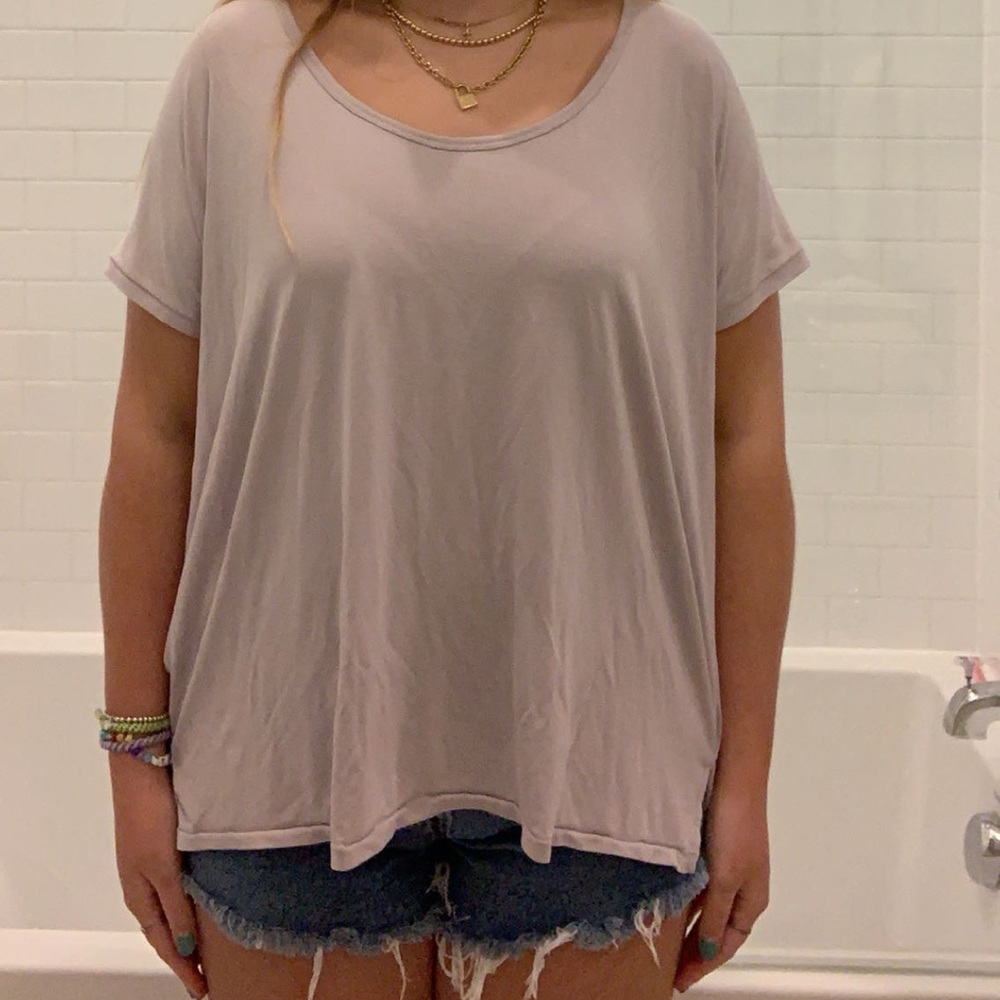 Pinkish grey urban outfitters top